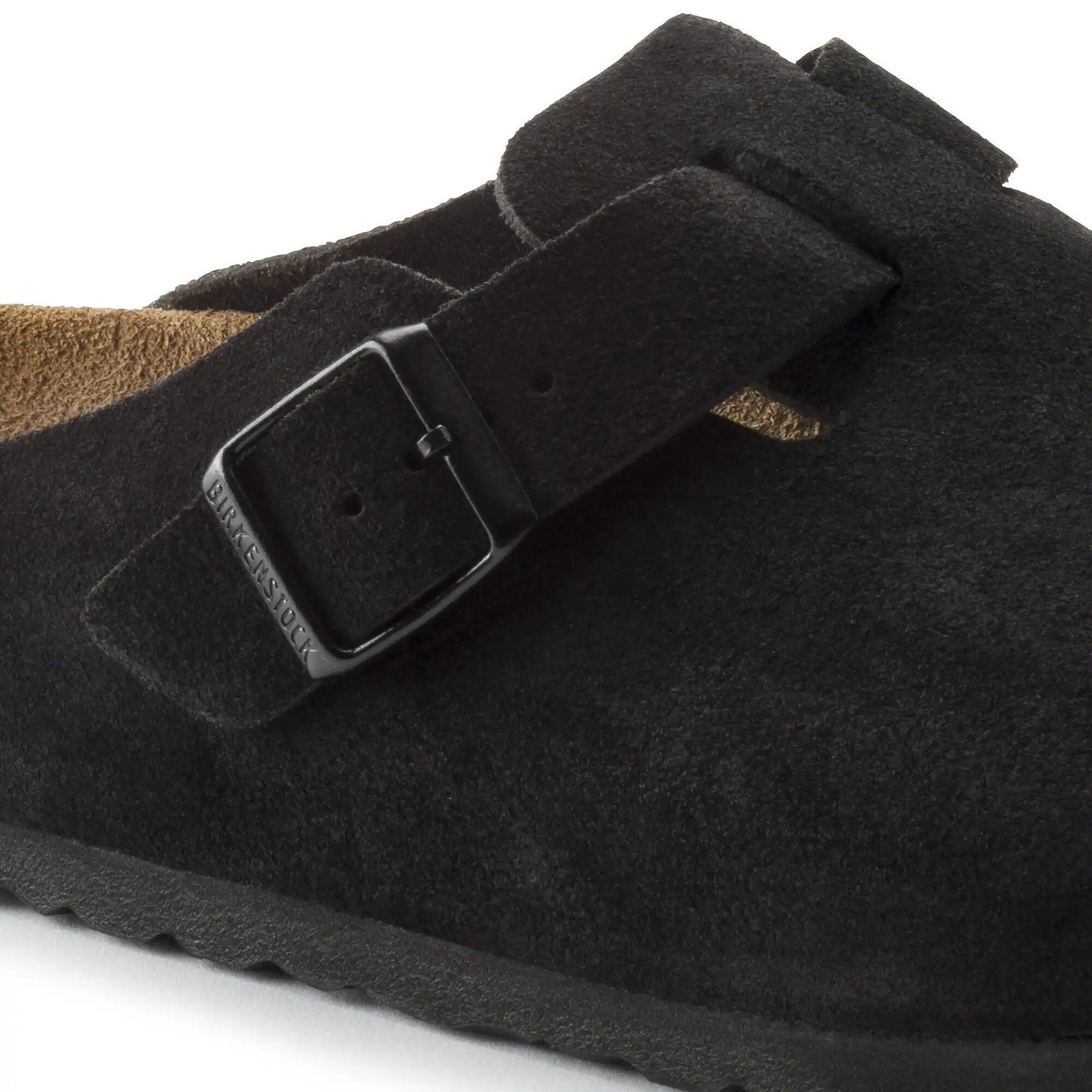 Birkenstock Boston Soft Footbed Suede Leather Black Select Size