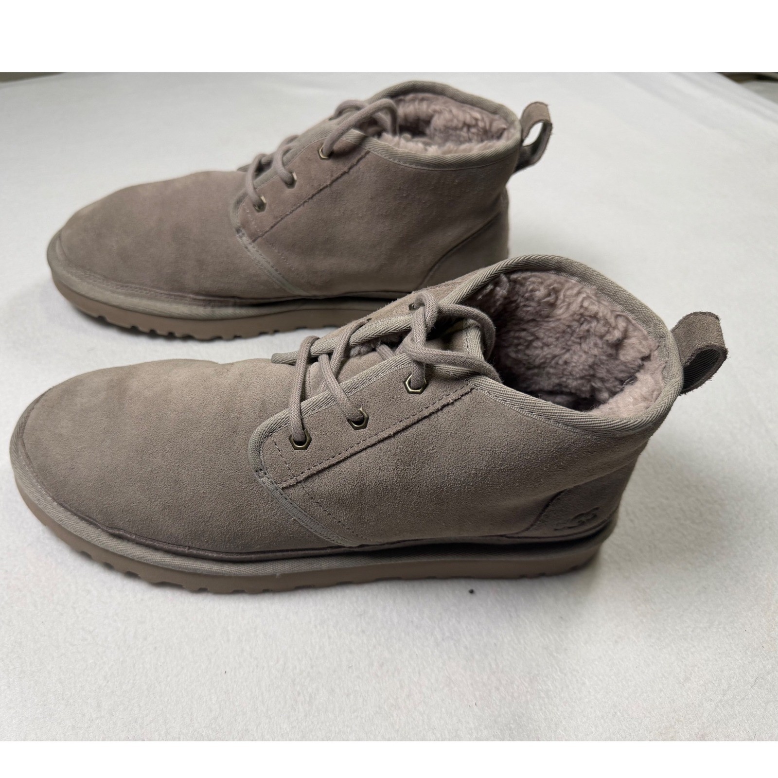 UGG Neumel Taupe Suede Lace Up Chukka Boots Gorpcore Minimalist Size 12 Mens