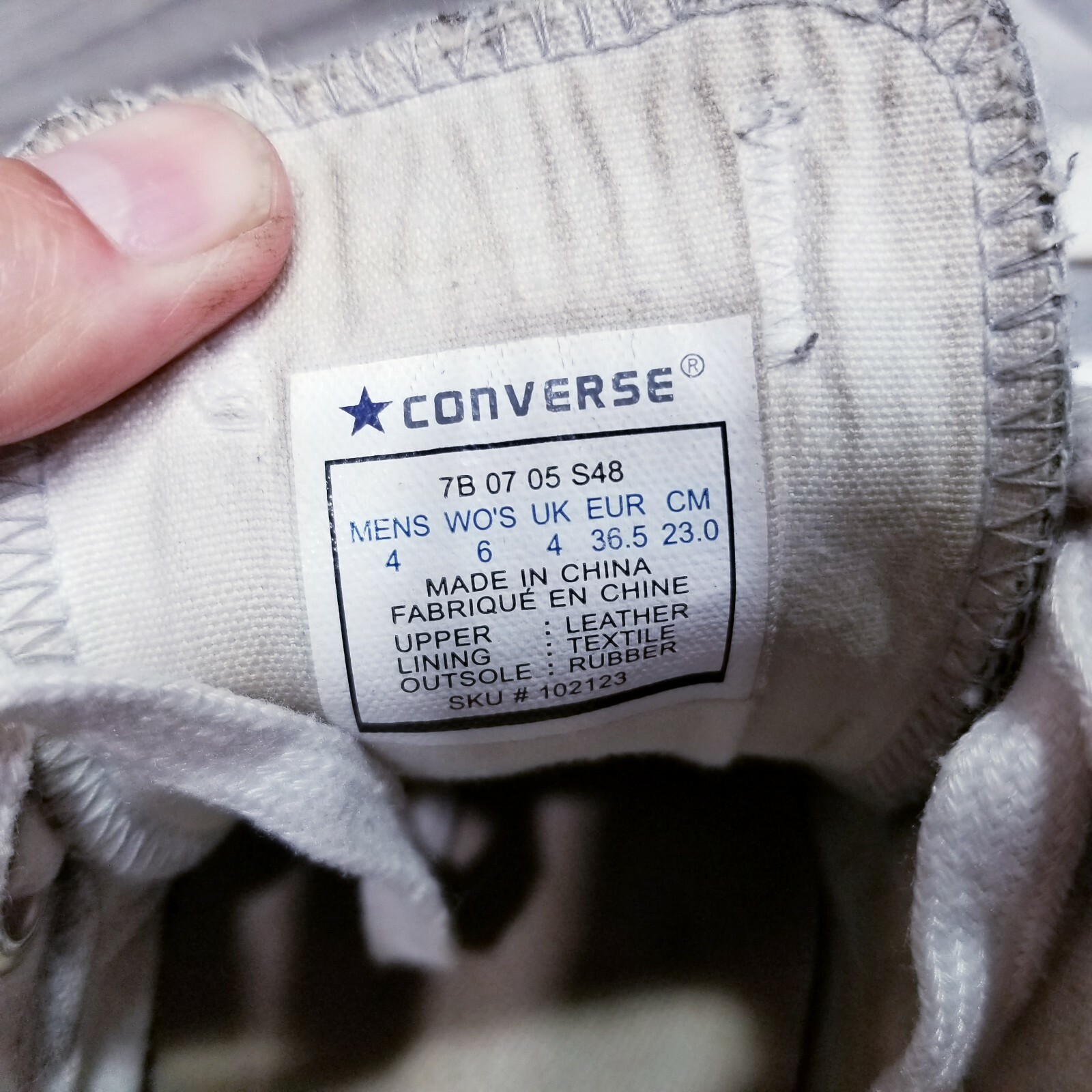 Converse All Star Unisex Silver Gray Sneakers Chuck Taylor Womens 6 Mens 4