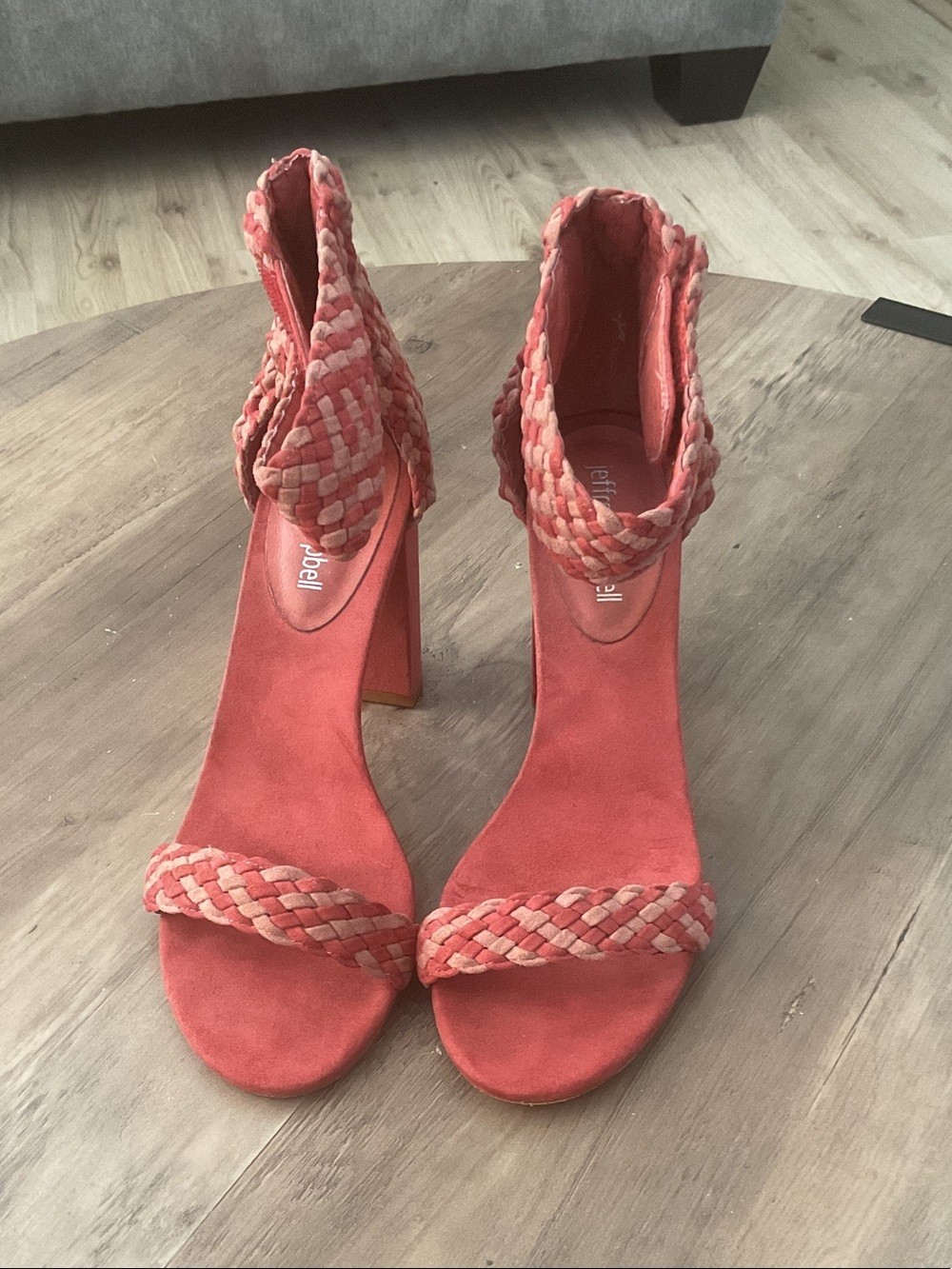 Jeffrey Campbell Braided Suede Block Heels