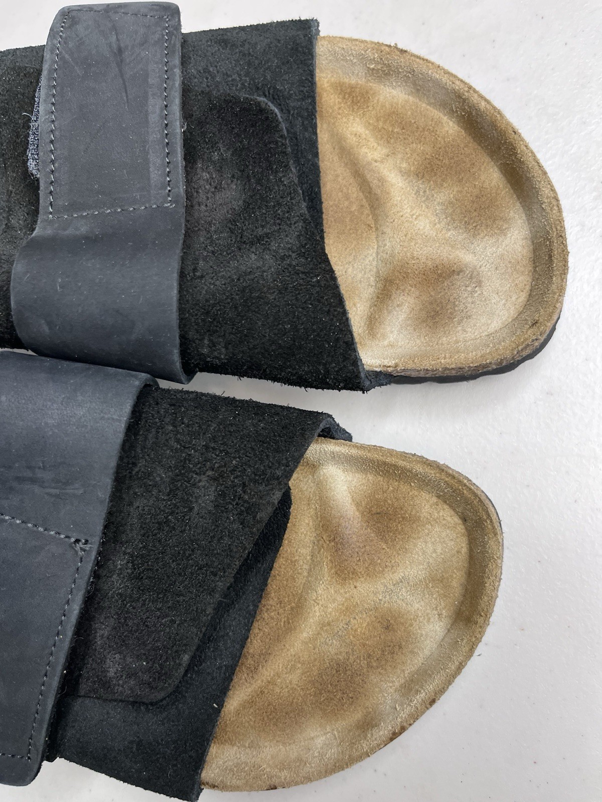 Birkenstock Kyoto Nubuck-Suede Leather Slide-On Sandals Sz 38