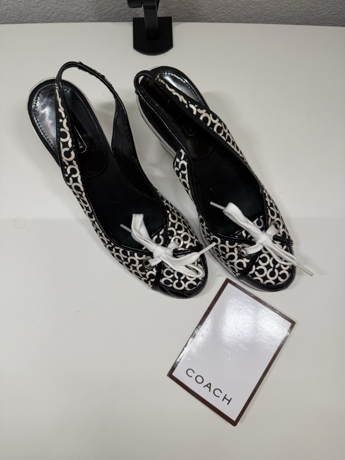 Coach Signature Slingback Wedge Sandals