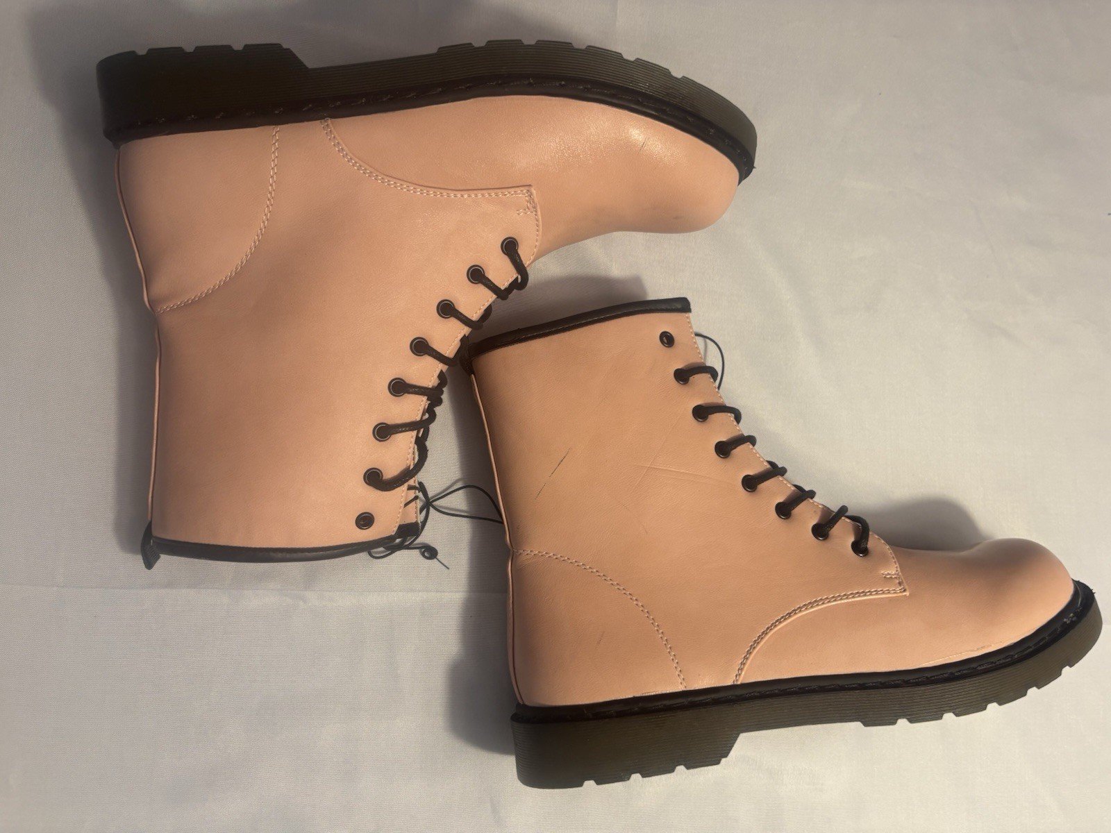 Olivia & Kate Fern Size 10 Pink Combat Boots New