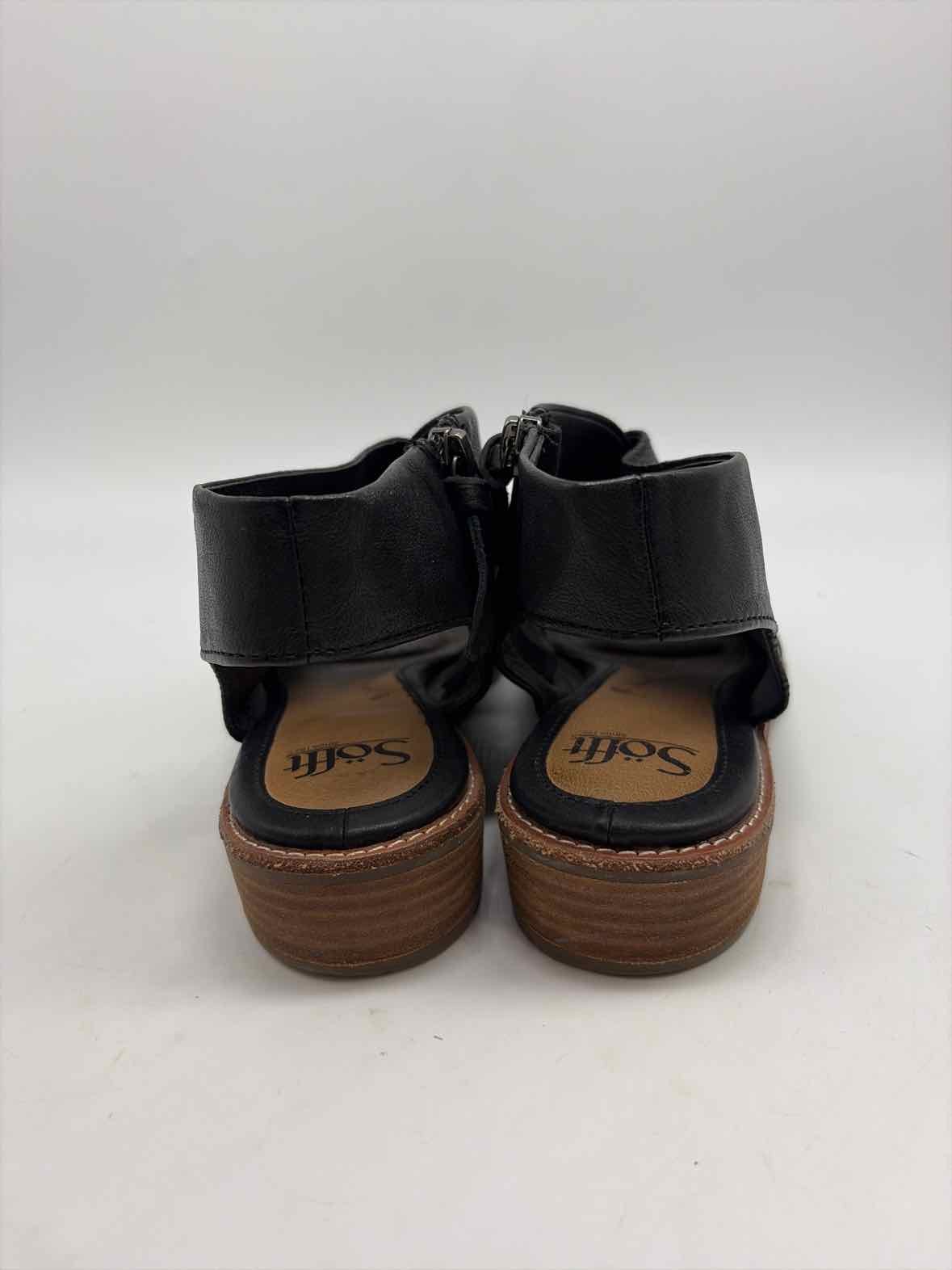 Pre-Owned Sofft Black Size 9.5M Caged Sandals