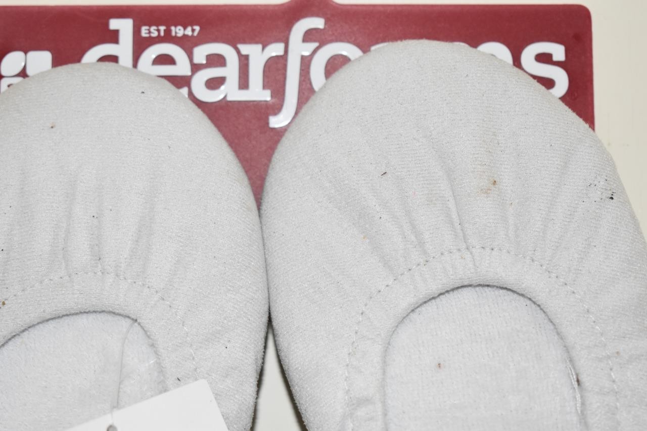 Dearfoam Women’s Spandex Ballerina Slippers Gray Frost NWT