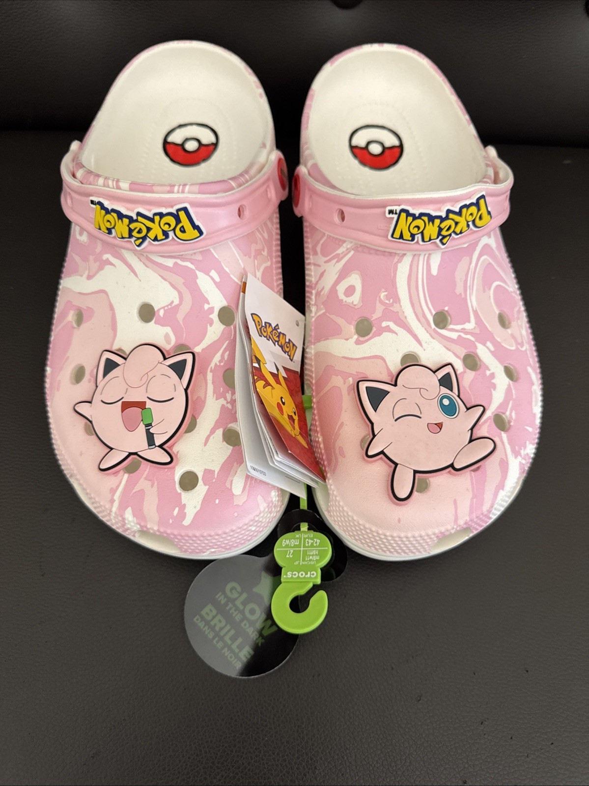 Ltd Edition Sz M8 W10Crocs Pokémon Jigglypuff Classic Clog MISSING Lightup star