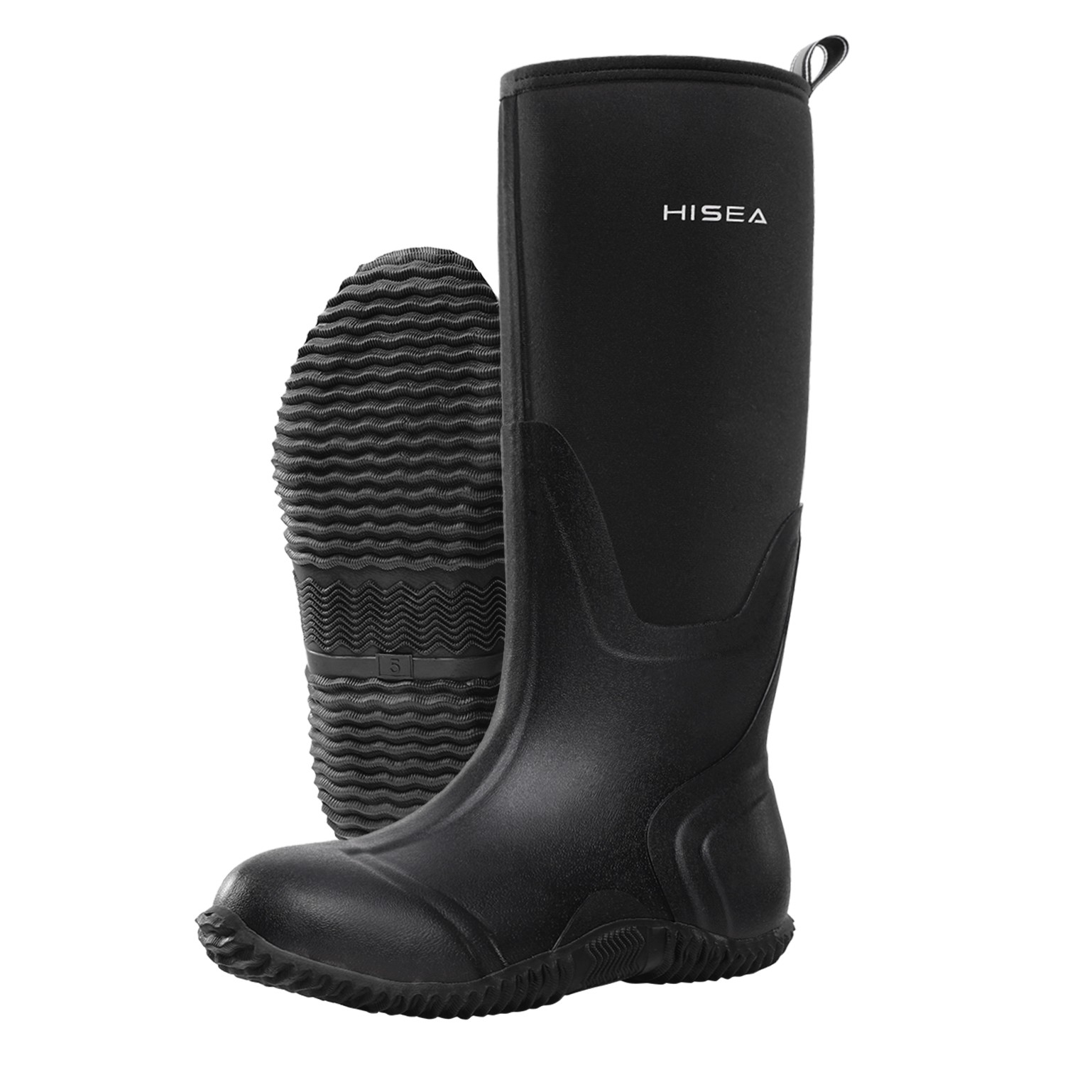 HISEA Women Waterproof Rain Boot Non-Slip Outdoor Garden Mud Work Knee High Boot