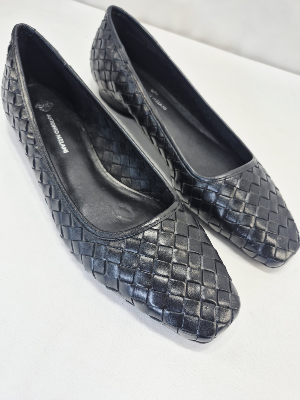 Antonio Melani Deacon W/ 8.5M Braided Leather Flats Slip-On Comfort Shoes NWT