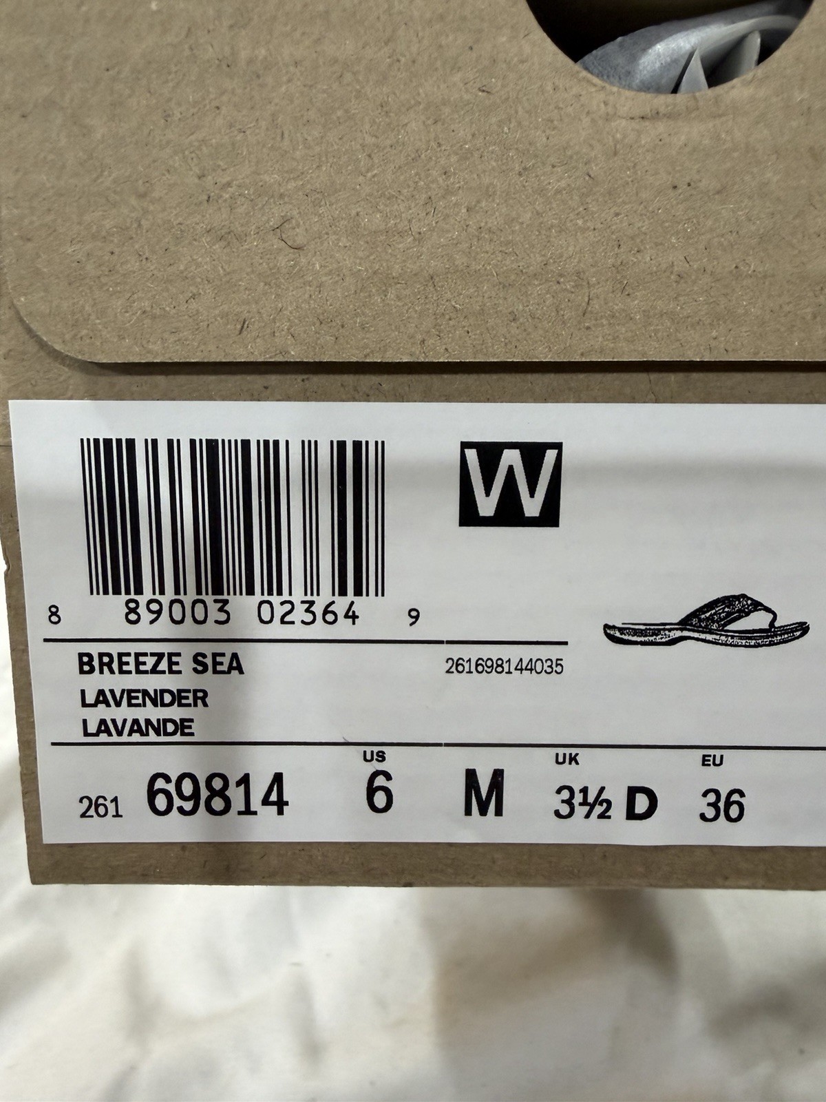 Clarks Women’s Breeze Sea Flip Flops Sandals Cloudsteppers 6 M Lavender