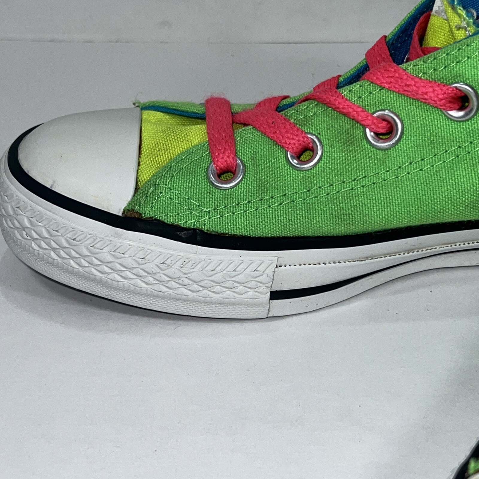 Converse All Star Green Yellow Aqua Mens 4 Womens 6 Running Sneaker Shoe Walk