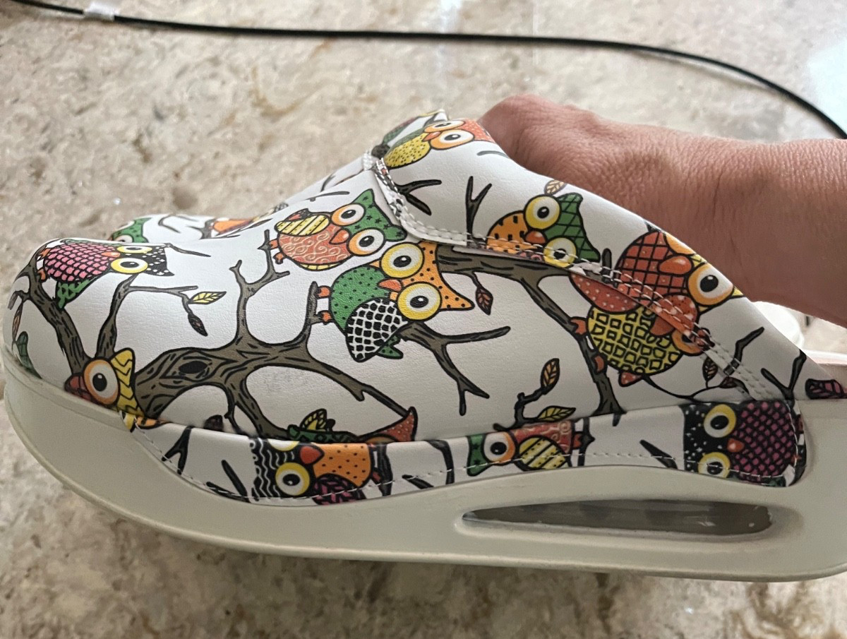 Terlik Sabo Air Max Leather Women’s Clogs Sabot Shoes, White Owl size 42 Nurse