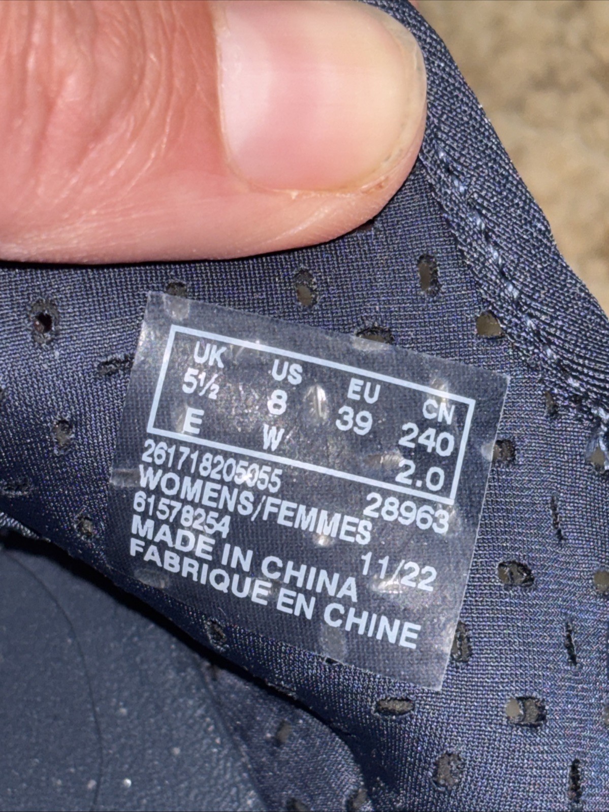 Clarks Drift Jaunt Women’s Cloudsteppers Thong Sandals Navy Comfort Size 8w New