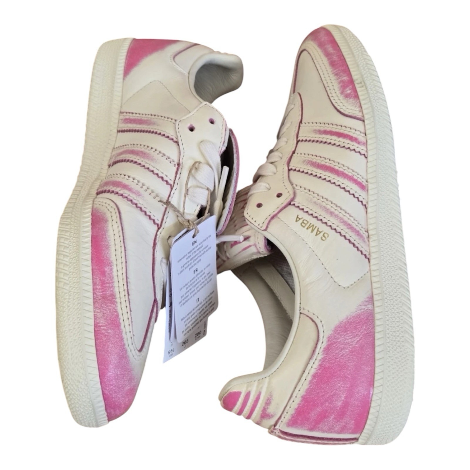 Adidas Women Samba LT Size 10.5 / Men 9 Distressed Pack Cream White Shoes JR5998