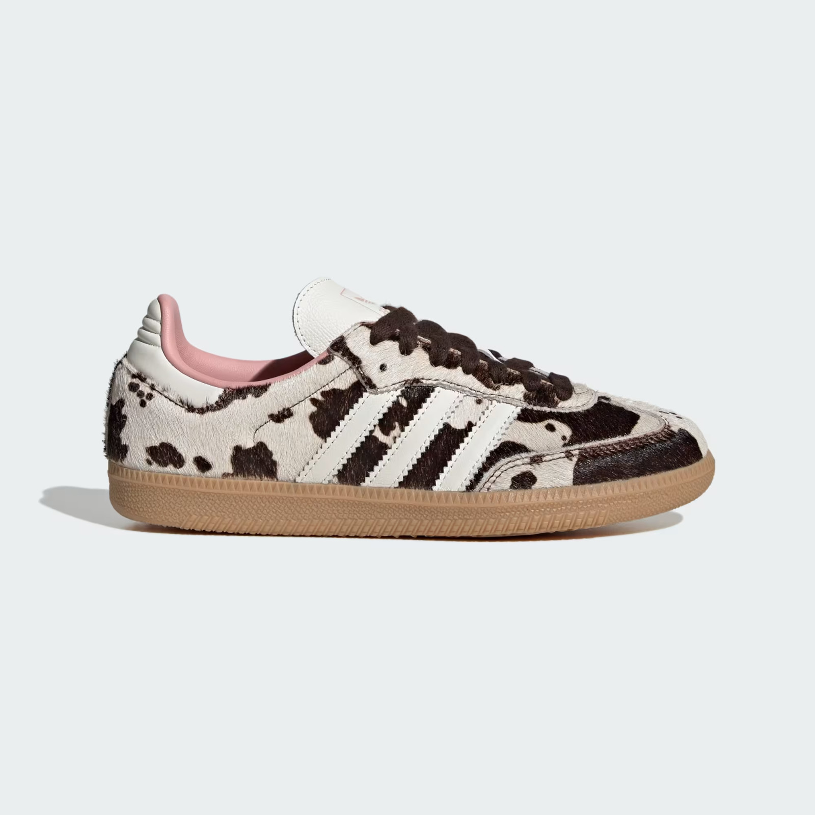adidas Samba OG Cow Print Womens Size 9 Dark Brown Off White Gum 3 JR1256