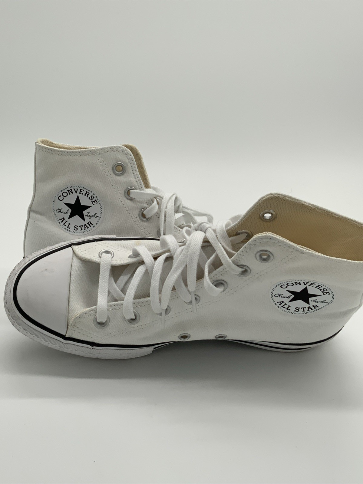 Converse CTAS Lift Hi Platform Canvas Women Size 7.5 White Used 560846C