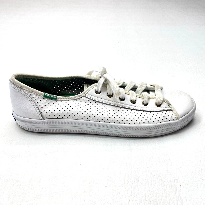Keds Kickstart Women Size 7.5 Shoes WH56115 White Leather Casual Sneakers 1678