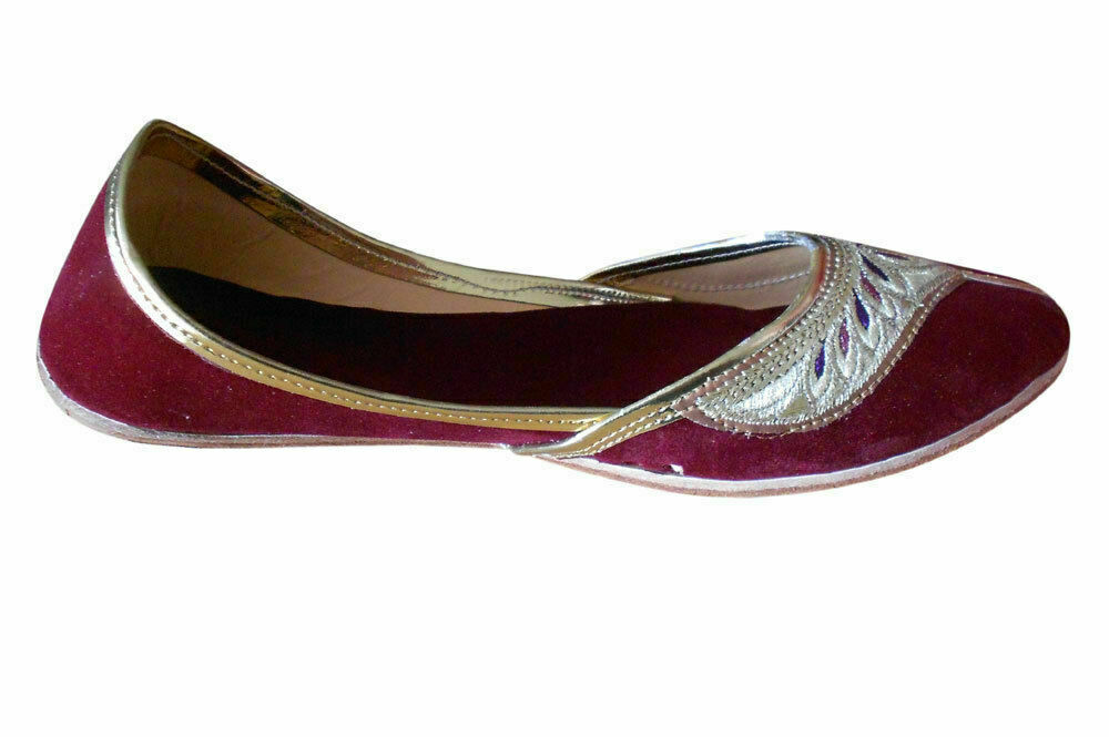 Women Shoes Indian Handmade Mojaries Leather Jutties Flip-Flops Jutties US 6-9