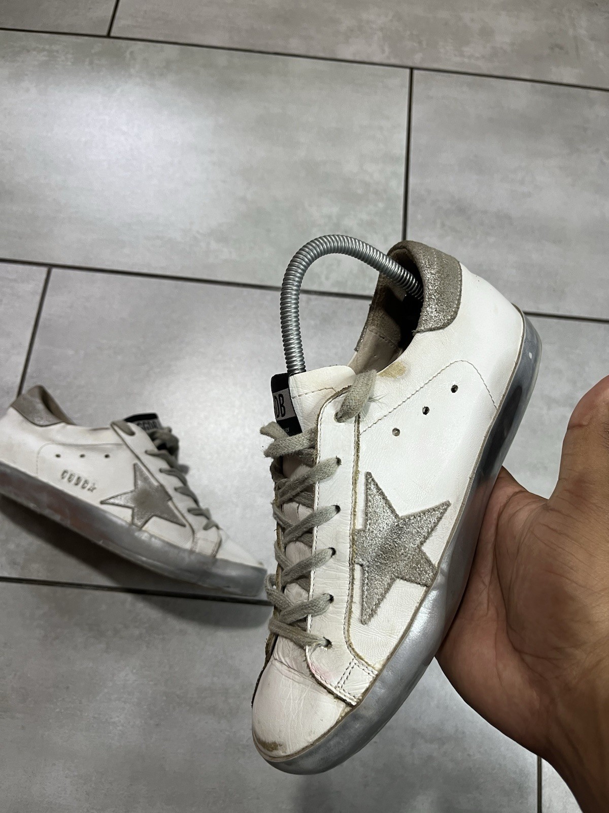 Golden Goose Superstar Women’s Sneakers White Leather Distressed EU 38