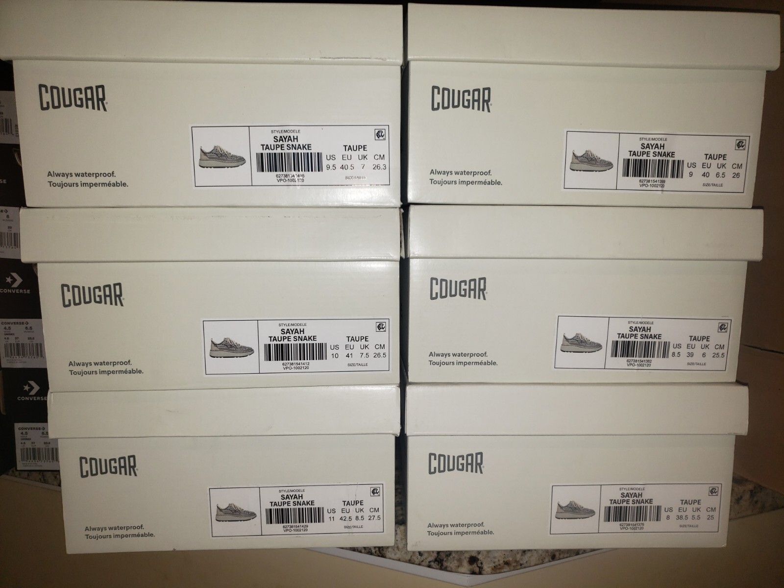 NEW Wmn’s (CHOOSE SZ) COUGAR Sayah Shoes Taupe Snake Print Platform Sneaker.