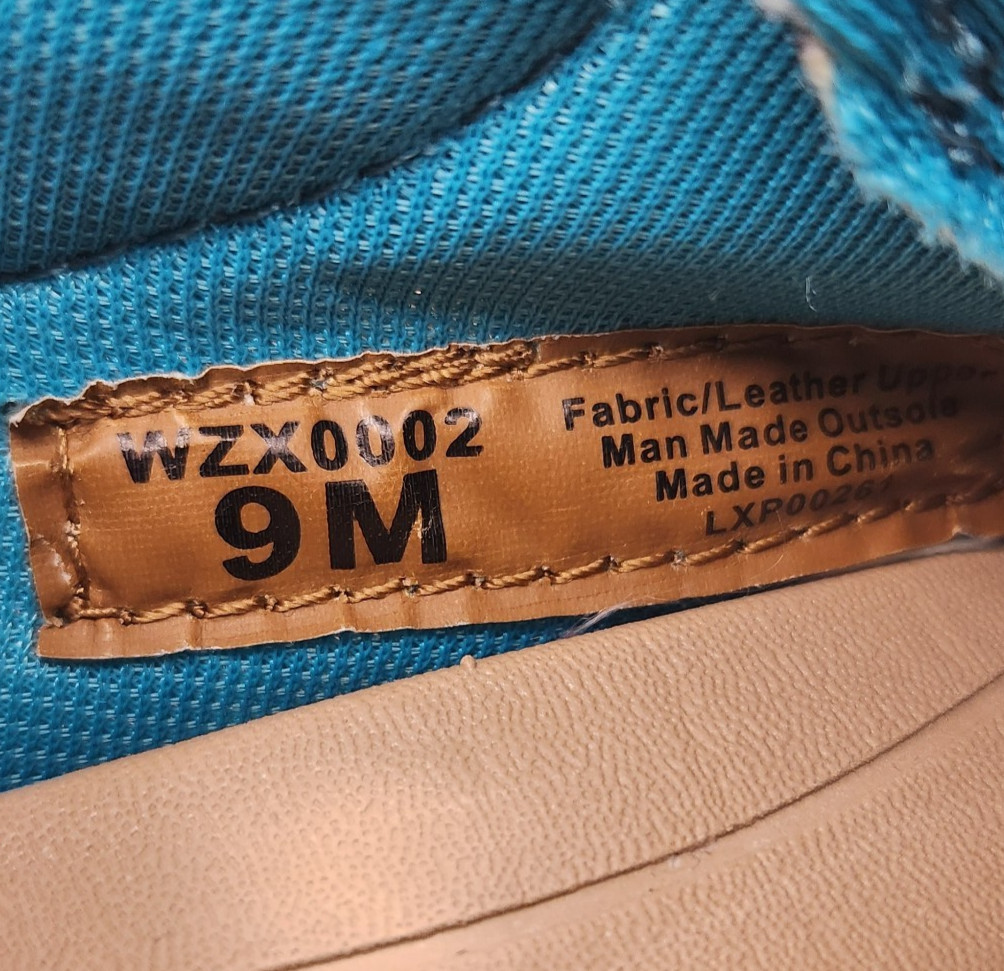 Twisted X Zero-X Casual Shoes Womens Sz 9 M Blue Mosaic Eco Friendly Low WZX0002