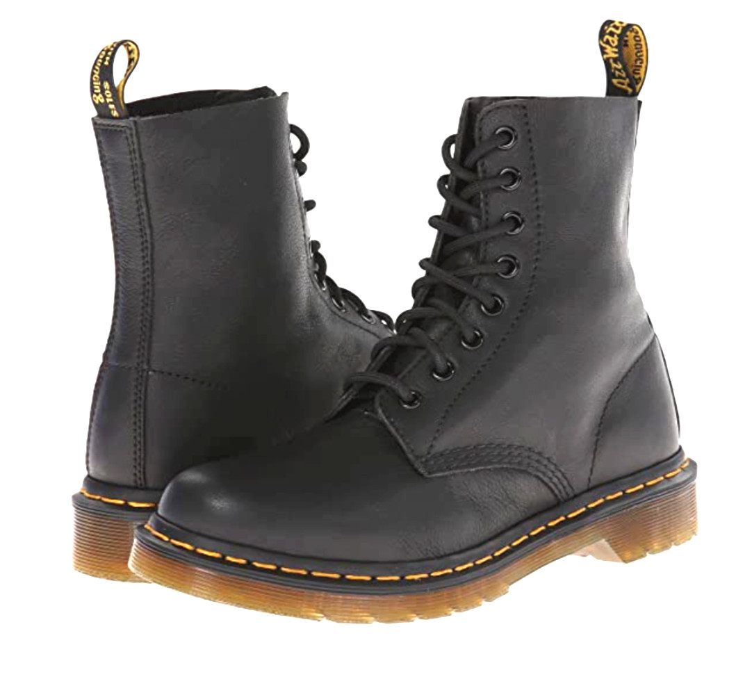 Dr. Martens Pascal Virginia Leather Boots Women’s 8 NWT Combat Black