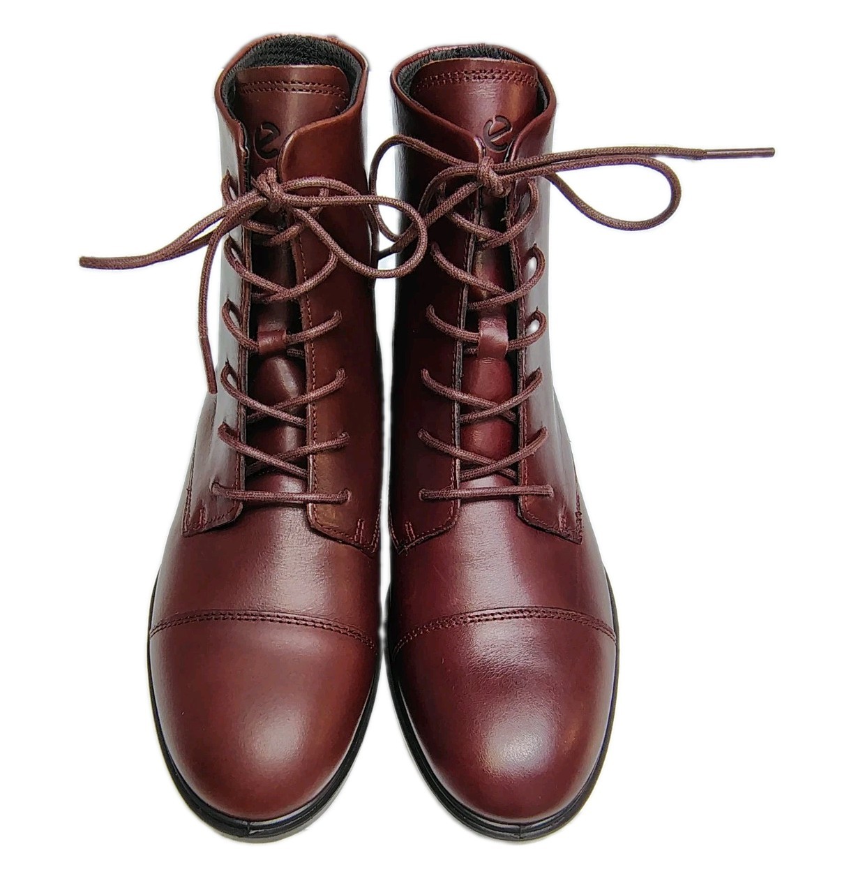 ECCO Touch 15 Lace Up Leather Ankle Booties Oxford Boots US Women 7-7.5 EU38 NEW