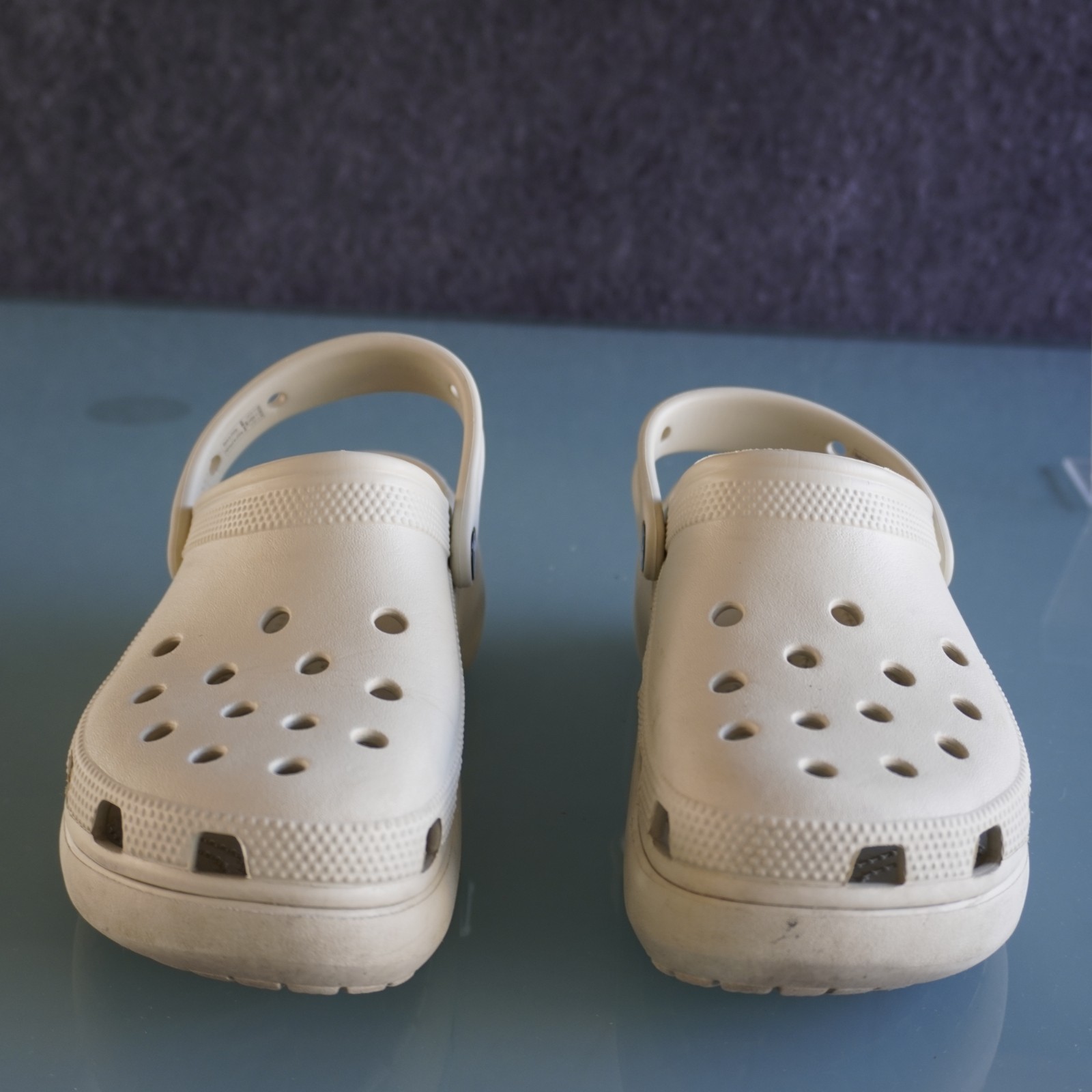 Crocs Women Classic Platform Clog Bone Beige Size 8 W8 Comfort Sandal 206750