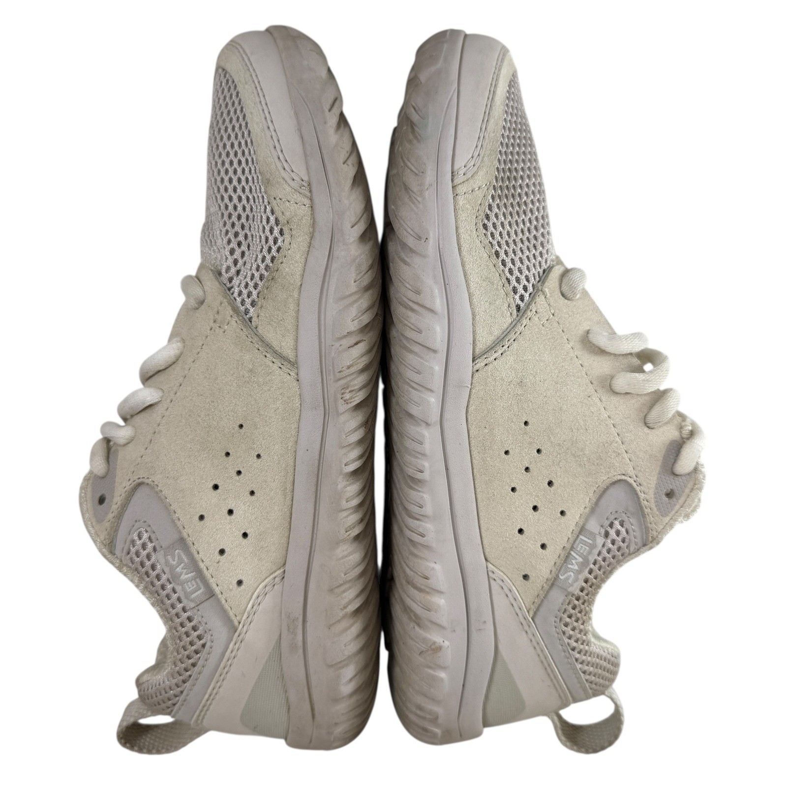 Lems Primal Zen Barefoot Sneakers Women Size 7 White Sand Mesh Suede