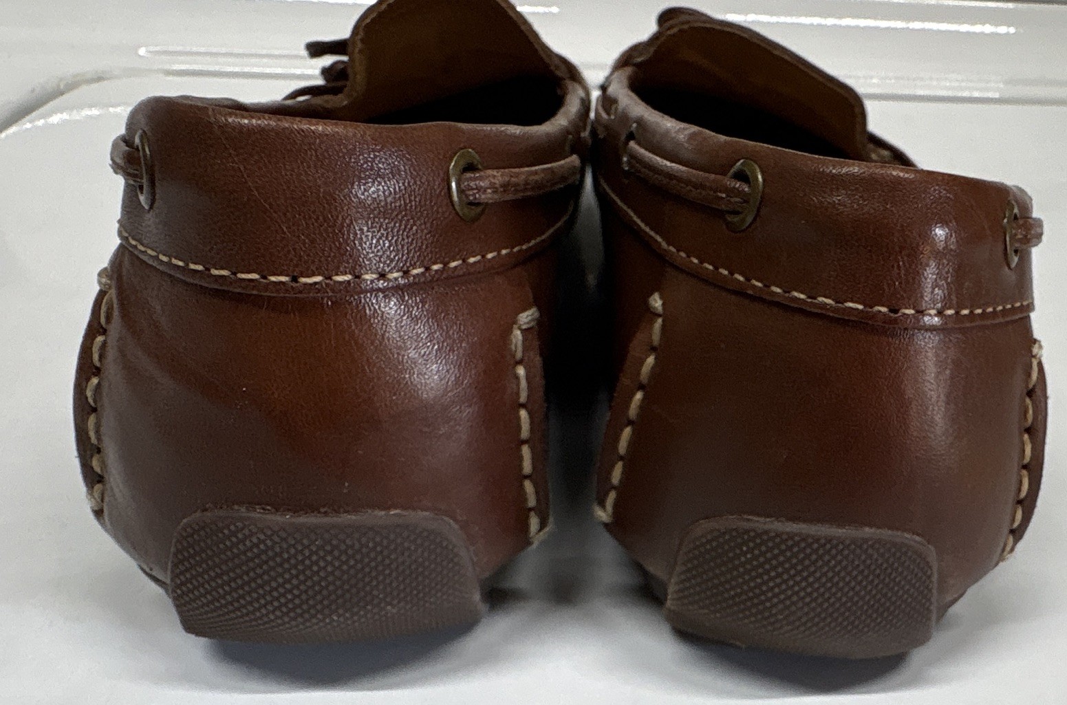 L.L.Bean Women’s Brown Leather Moccasin Flat Slip-On Round Toe 8M