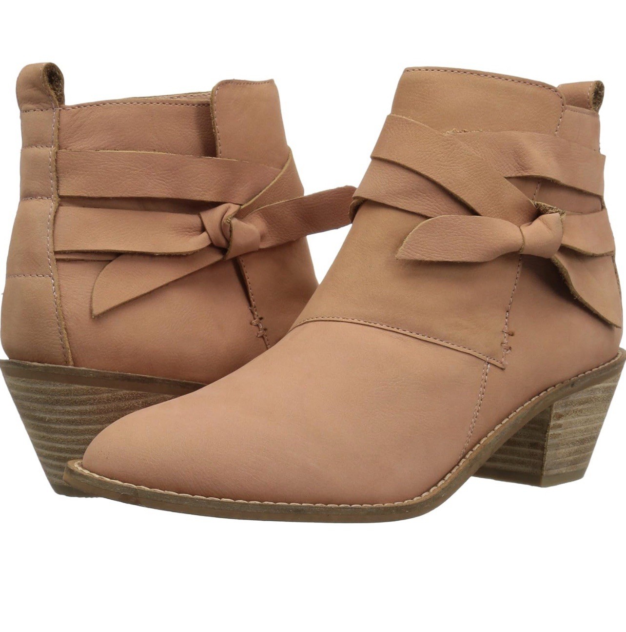 NEW Kelsi Dagger Brooklyn Women’s Kingston Ankle Booties Bow Leather Suede sz 8