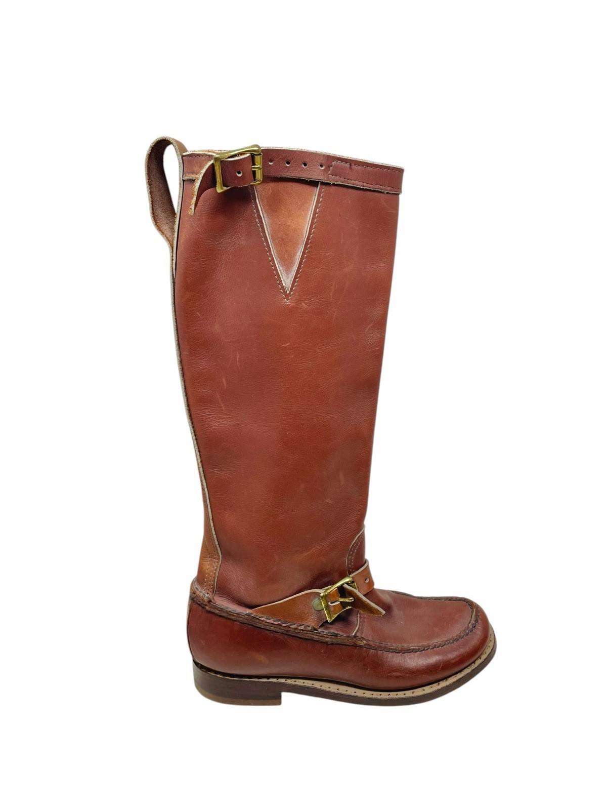 VTG Gokeys Botte Sauvage Tall Leather Boots Outdoor Hunting Riding Size 350