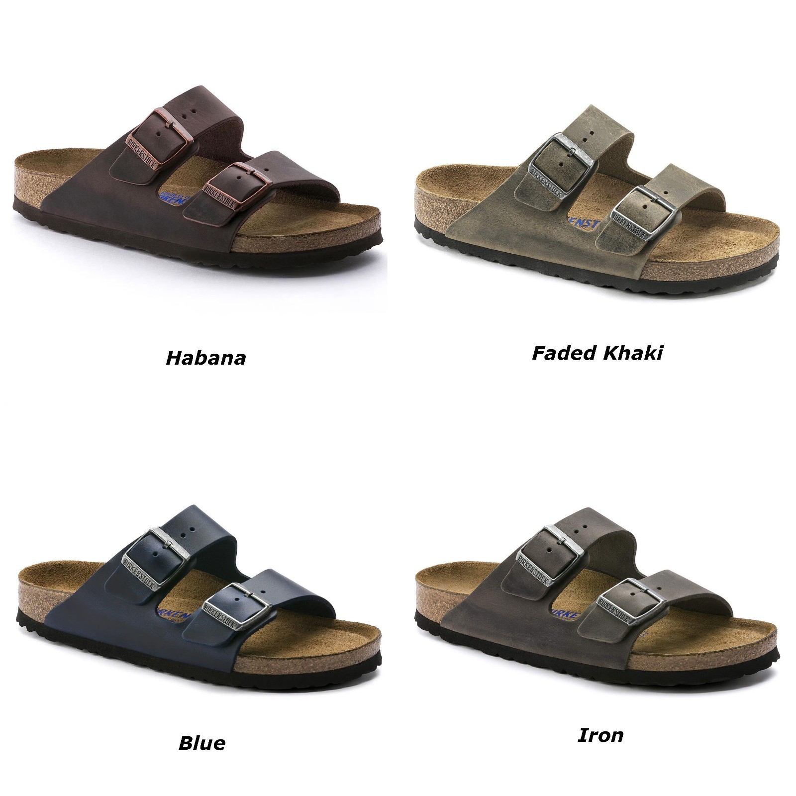 Birkenstock Arizona Oiled Leather Sandals Soft Footbed Unisex Shoes Sizes 37-45