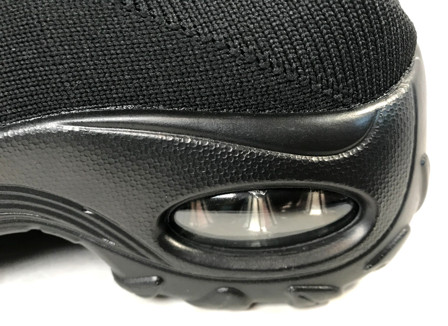 Womens Sock Walking Sneaker Shoes Mesh Slip On Low Top Air Cushion Black Size 40