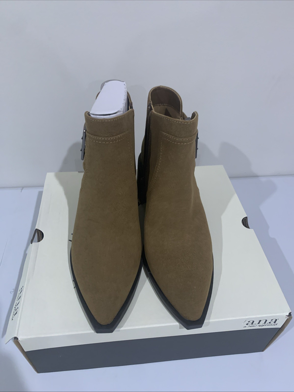 A.N.A. Women’s Faux Suede Tan Shadow Booties – Size 8- NWT