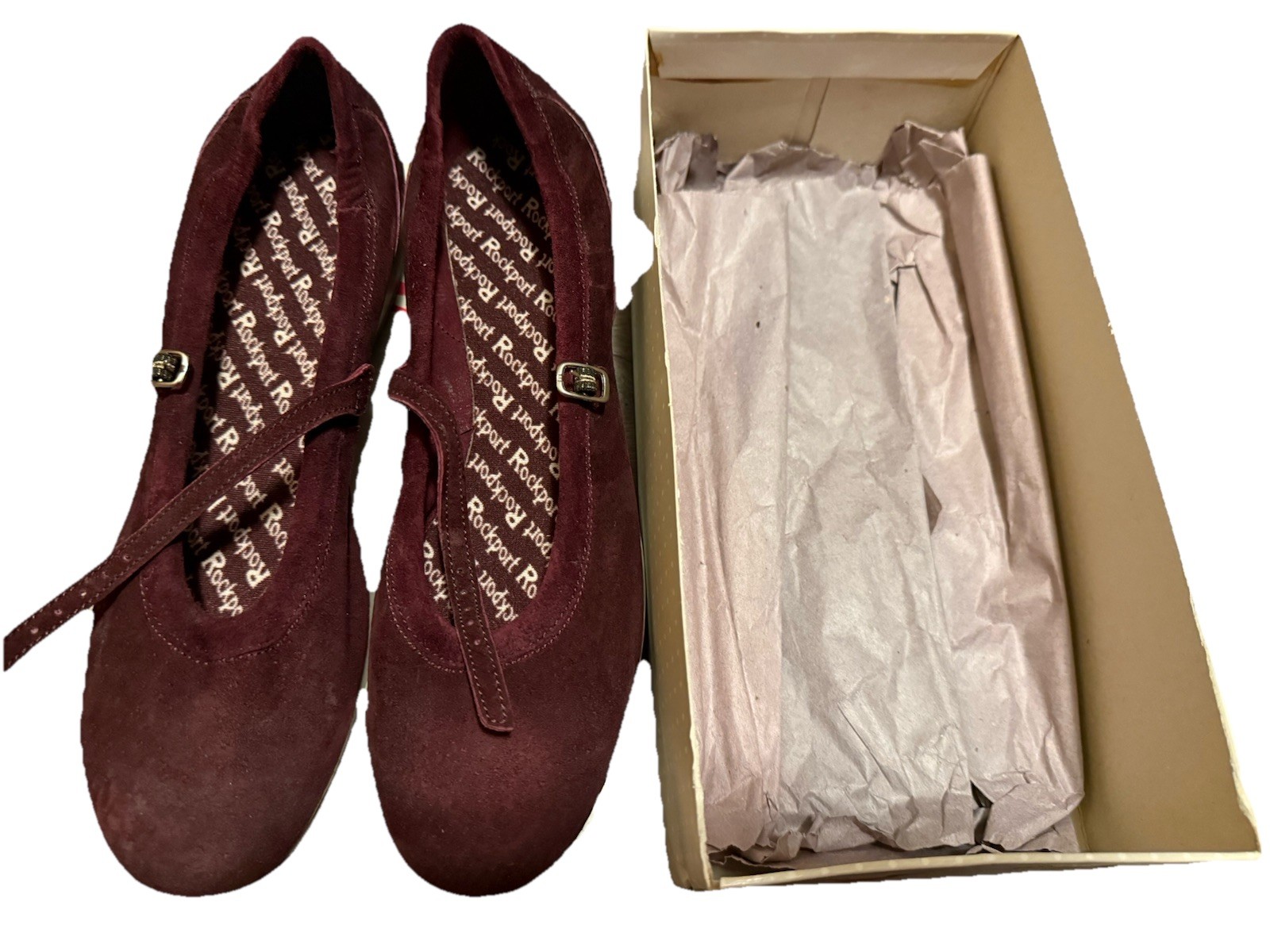 ROCKPORT Dance Sports Shoes Womens 9.5 New In Box Rare Vintage Suede Yugoslavia