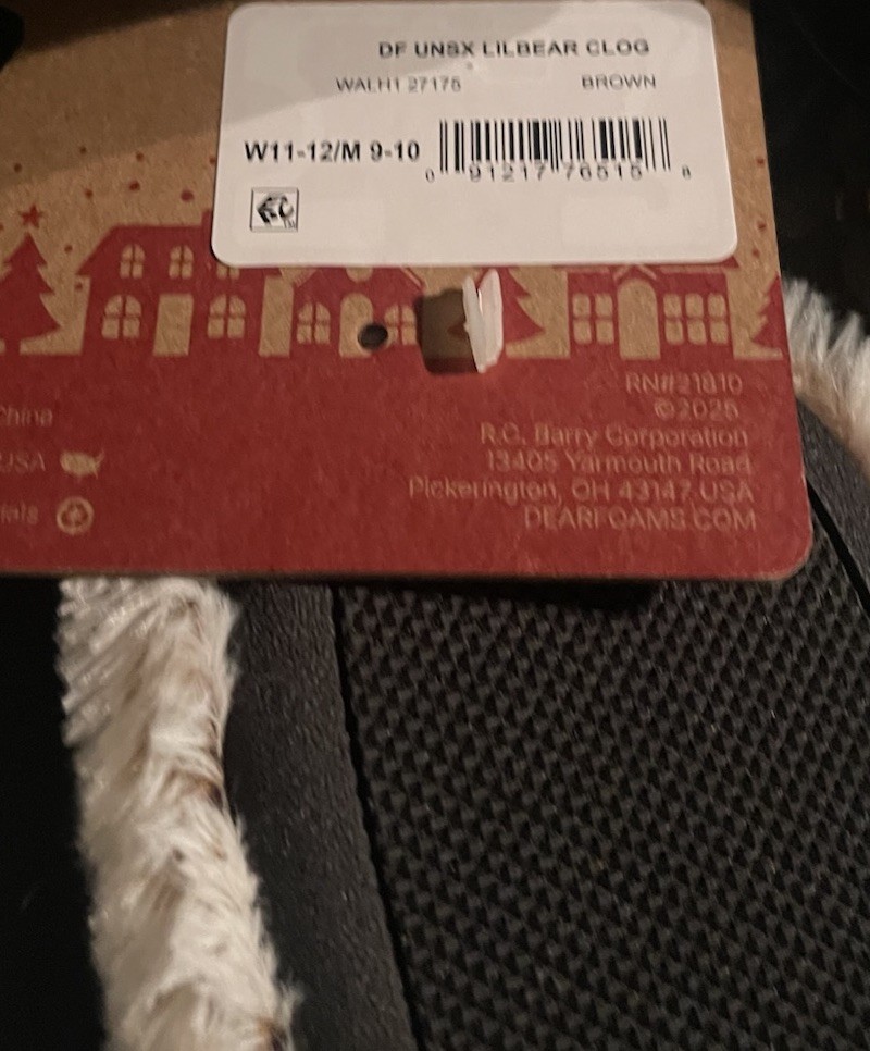 Dearfoams Cozy Comfort Matching Family Lil Bear Slippers Size W-11/12 M-9/10 NEW
