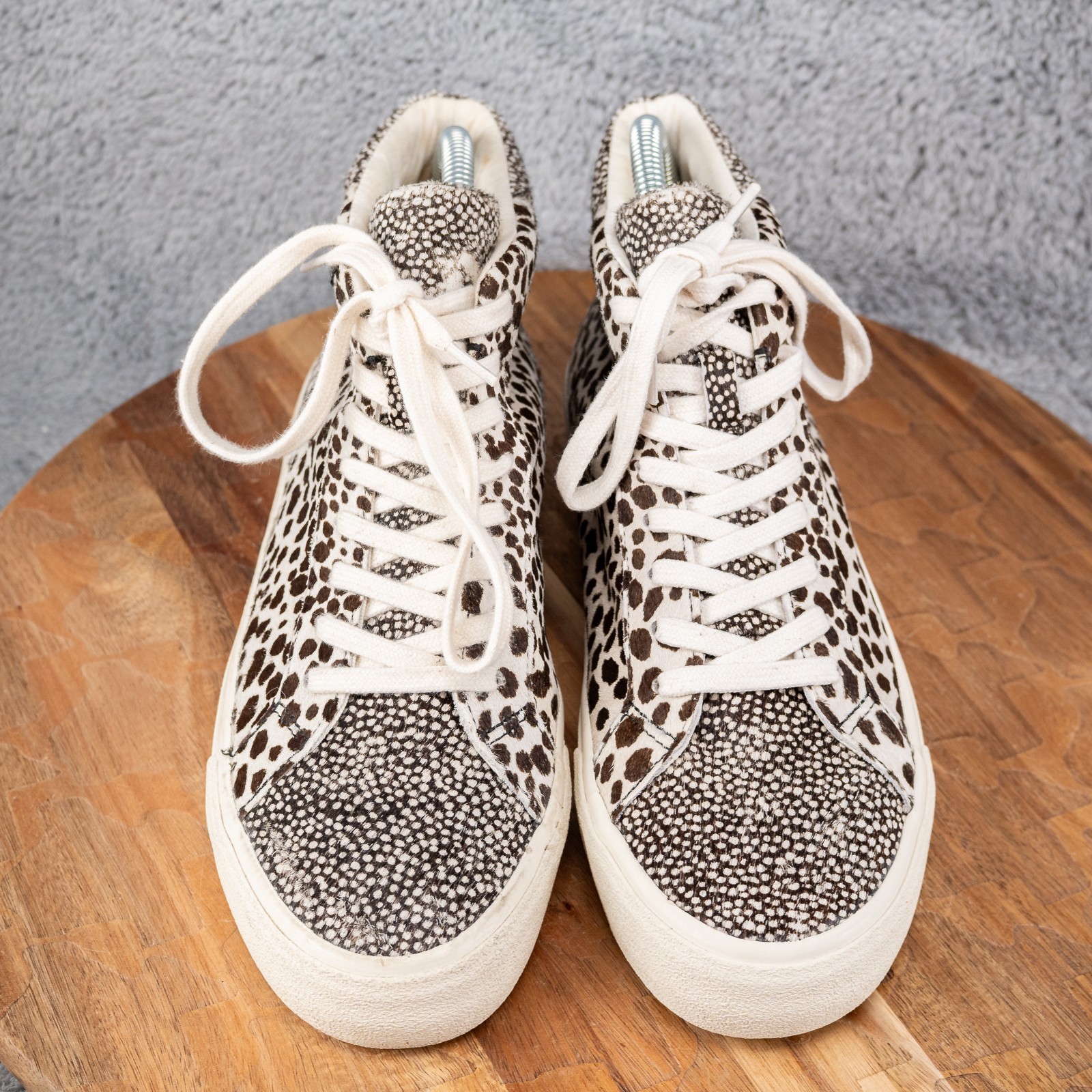 Madewell MA524 Unisex W-8M M-6.5M Genuine Calf Hair Lace Up Sidewalk Sneakers