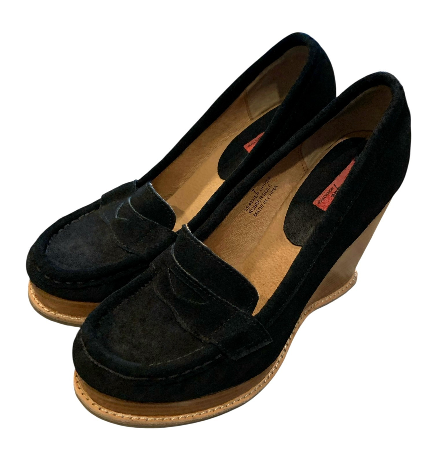{BOUTIQUE NORDSTROM} Wedges/Heels/Shoes/Pumps Black Suede 4 in ~7-M
