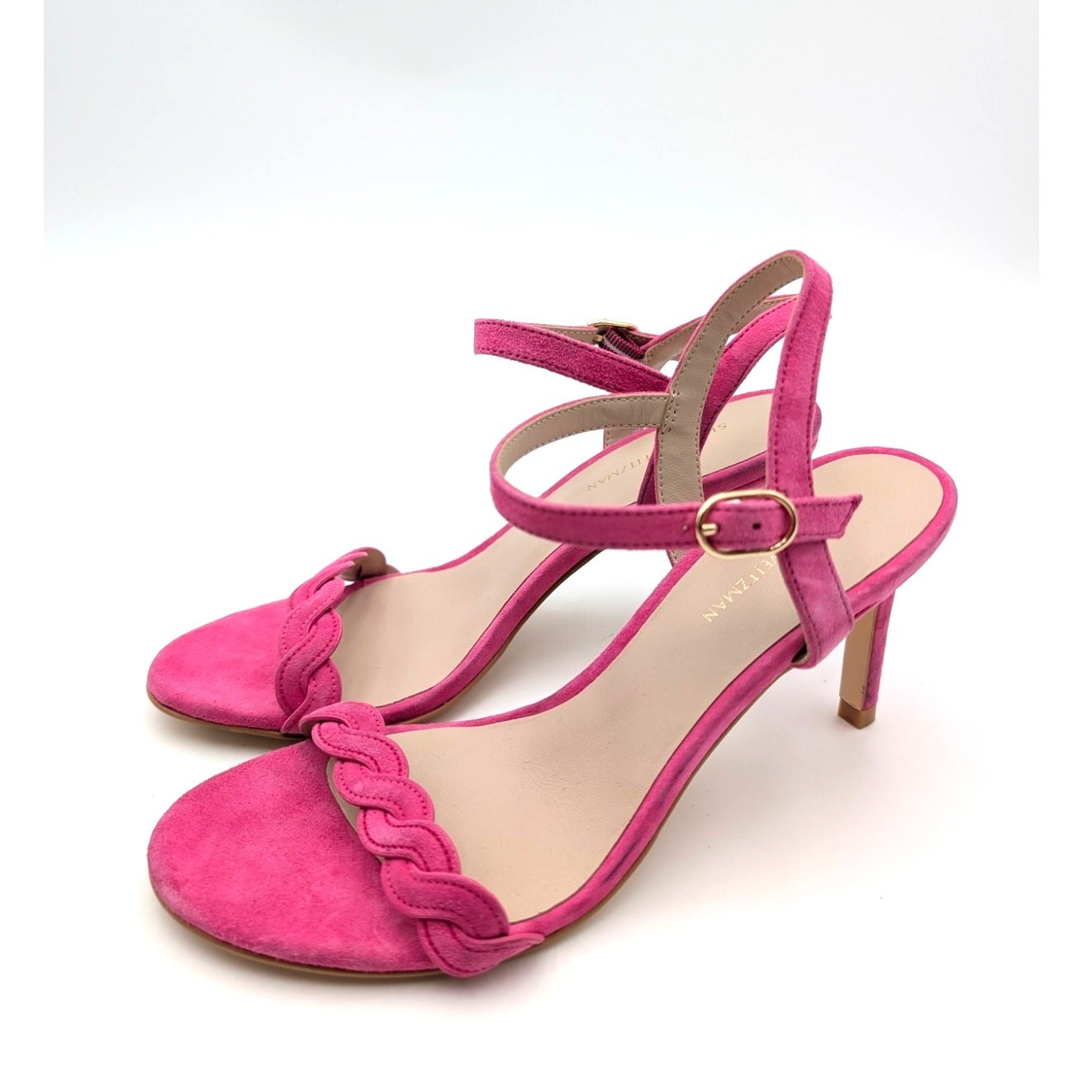 Stuart Weitzman Dancer Twistie Suede Sandal Women’s Pink Size US6 EU36.5