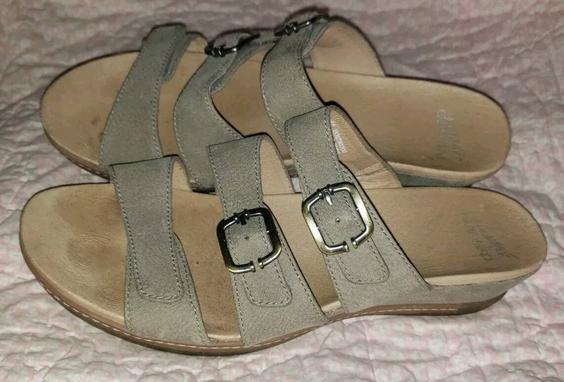 Dansko Sz 41 (10.5-11) Allyson Textured Nubuck Stone