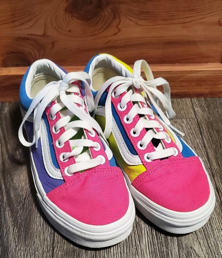 VANS Old Skool Colorblock Neon Edition Women’s Sz 5/Men 3.5