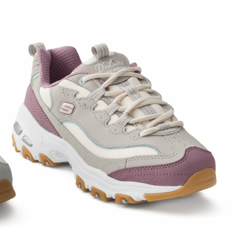 SALE!!! Skechers Women’s D’Lites Popular Vote Shoe Taupe Multi Medium Size AUTH