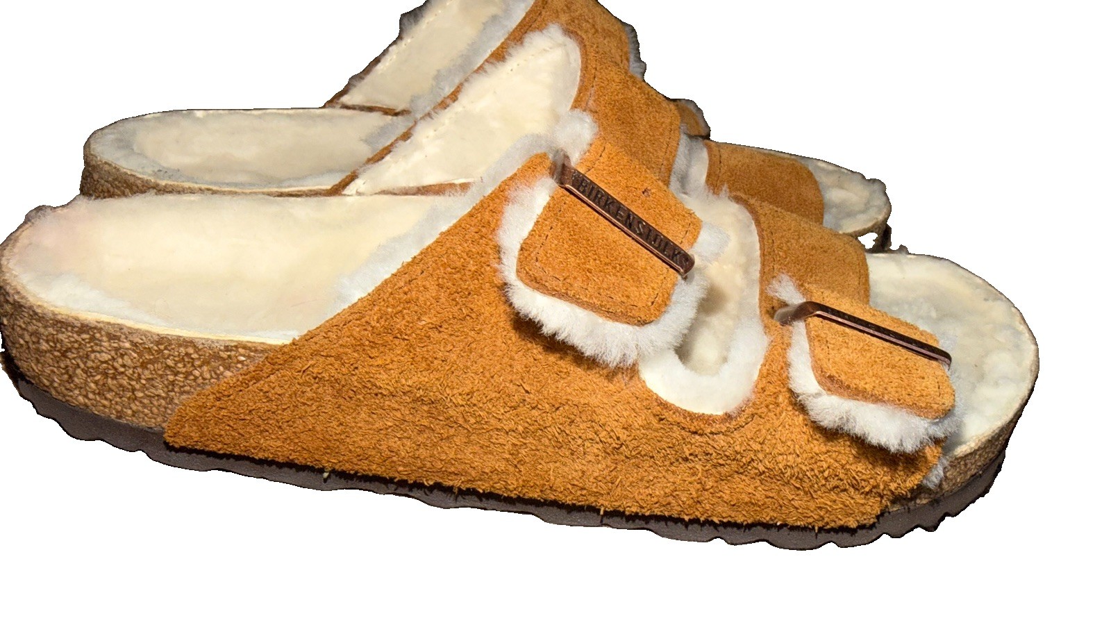 Birkenstock Arizona Shearling Suede Sandals Mink Brown Women’s EU 40 US 9 N