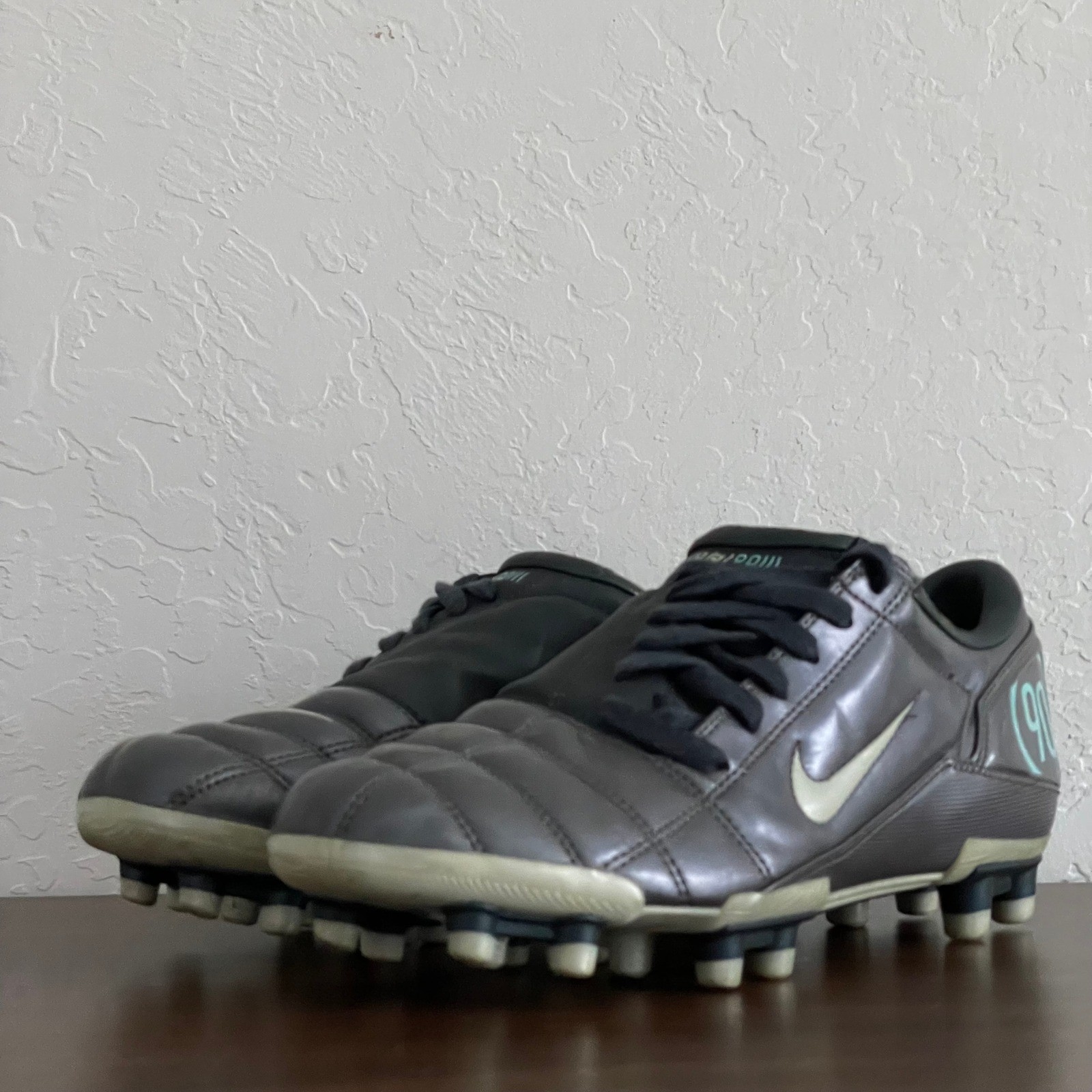 Nike Total 90 III FG Womens 8.5 Plum Grey Vintage Soccer Cleats Rare Y2K