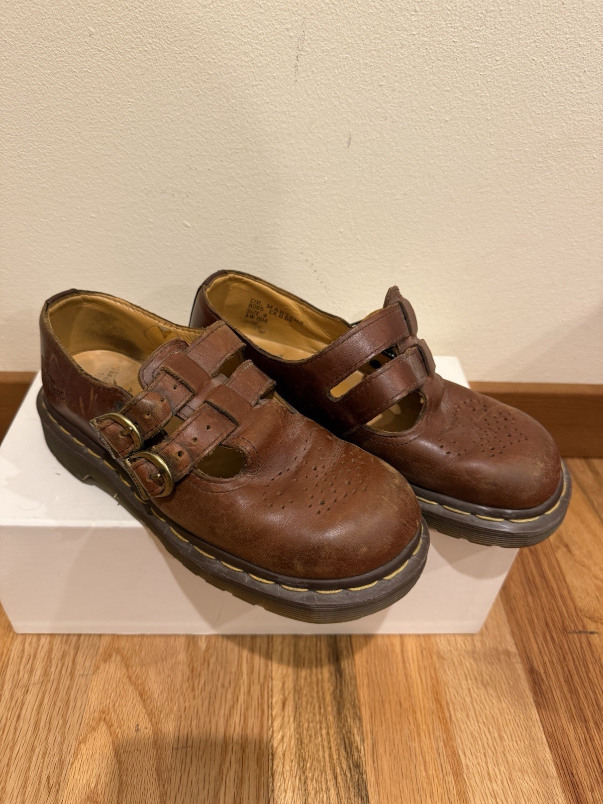 Vintage 90s Dr Martens Women’s 8065 Leather Mary Janes Shoes Buckles Y2K Sz US6