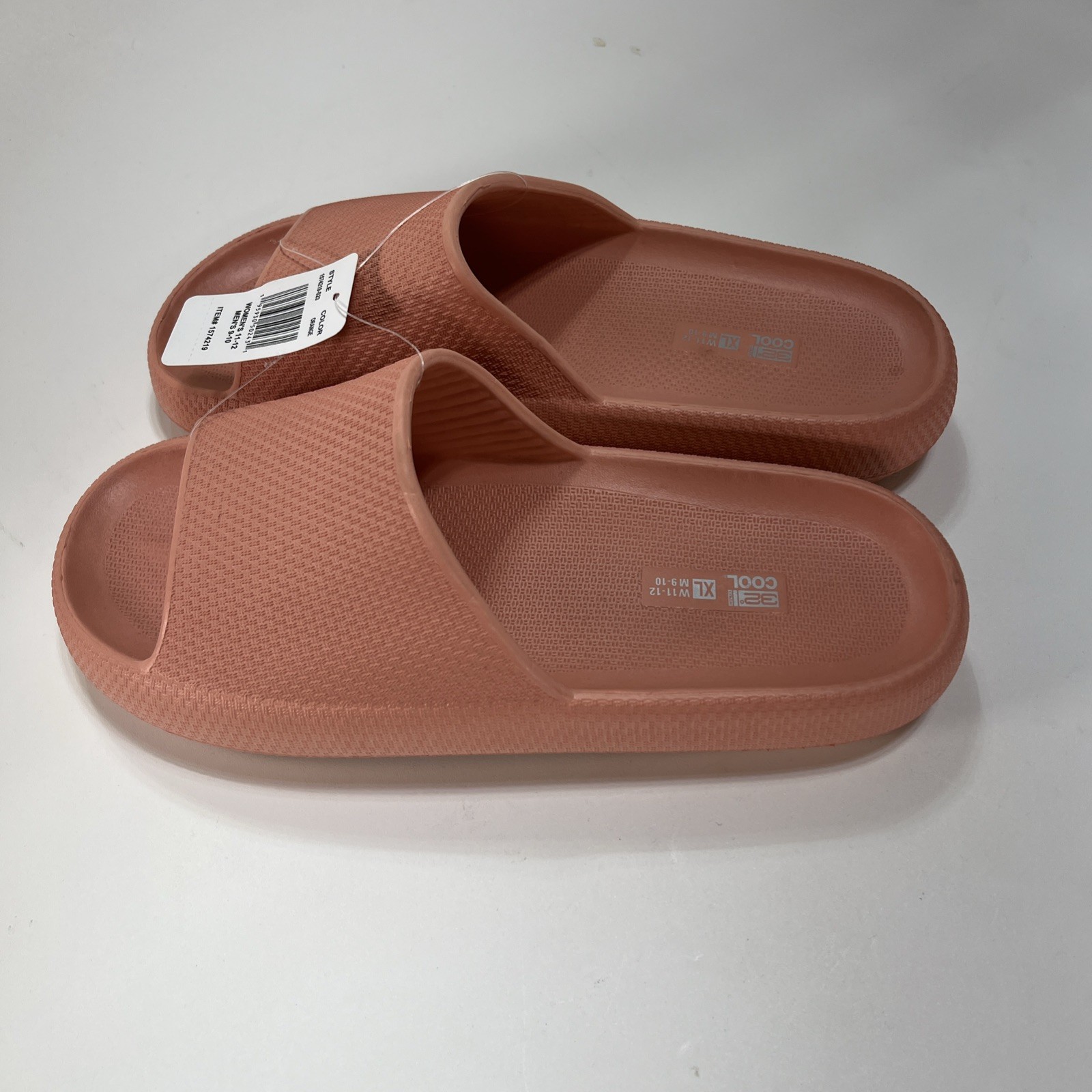 32 Degrees Women’s Size XL (W 11-12 M-9-10) Cushion Slide Shower Sandal, Orange