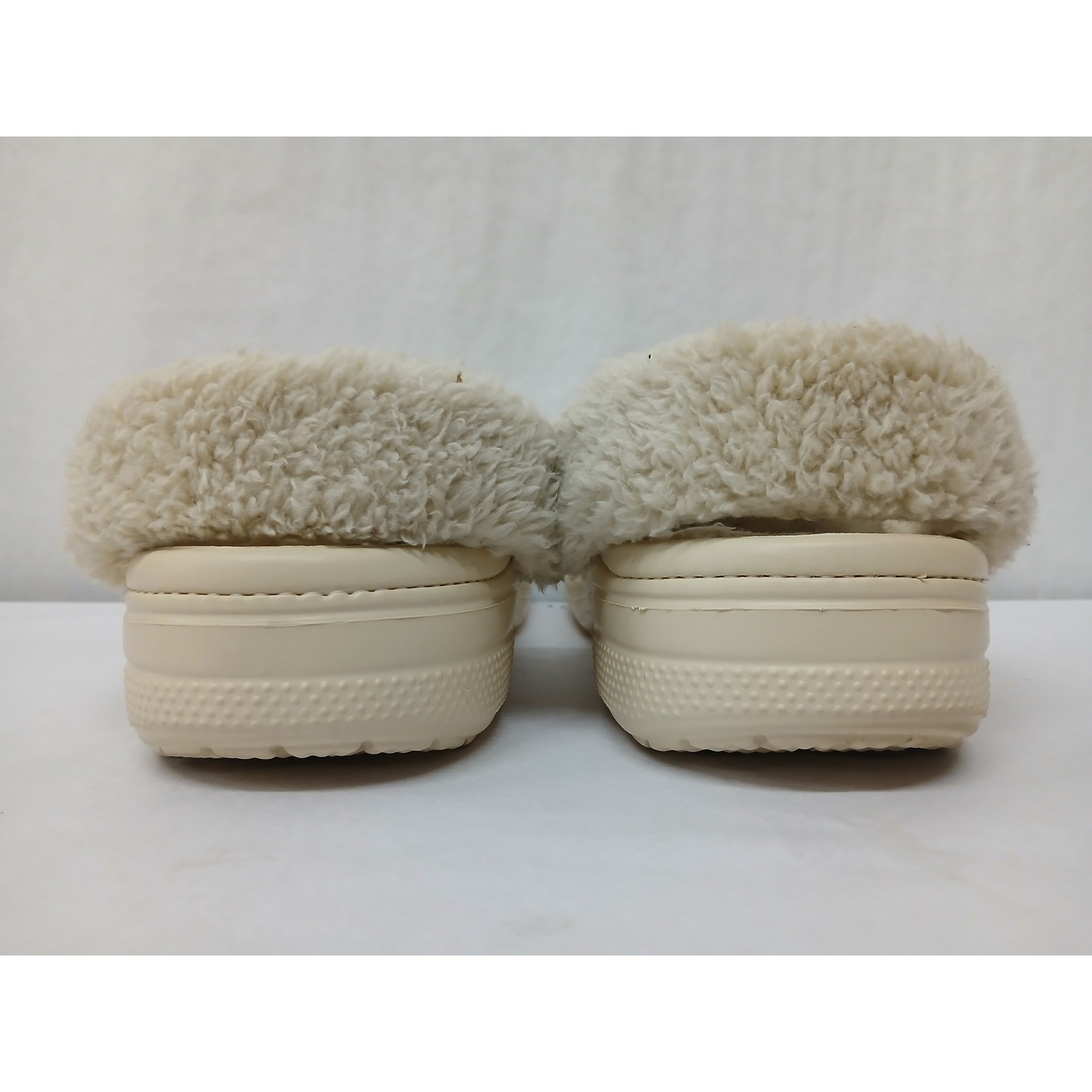 Crocs Women’s Adult Baya Lined Fuzz Strap Clogs 206633 Winter White Sz 7
