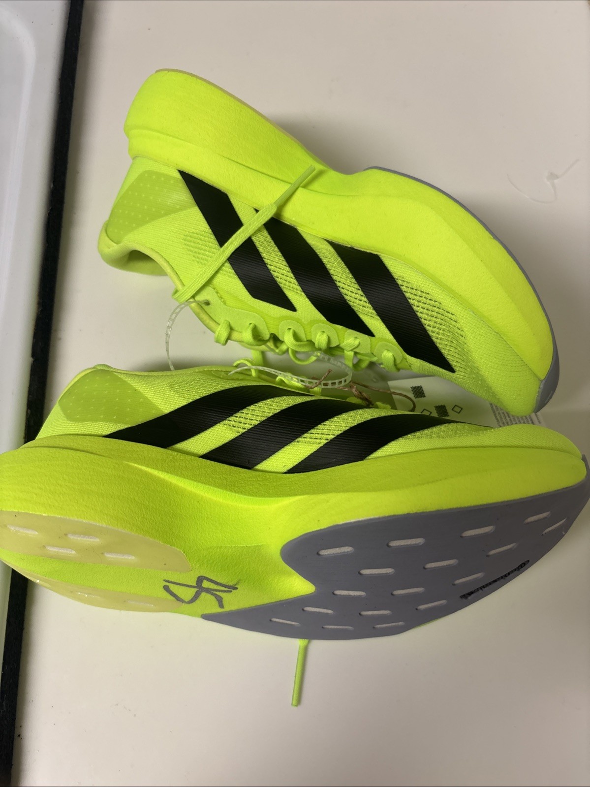 Adidas Women’s Evo SL Lucid Lemon Black Running Shoes Size 5