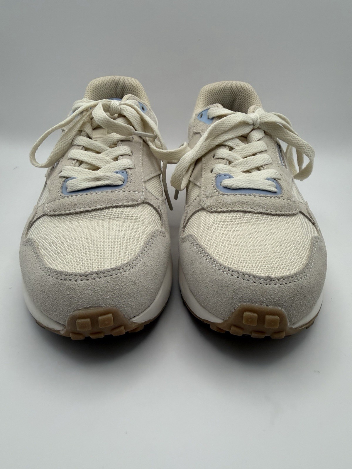 Reebok Classic Leather Lifestyle Sneakers Women’s Size 7.5 Cream Beige Blue