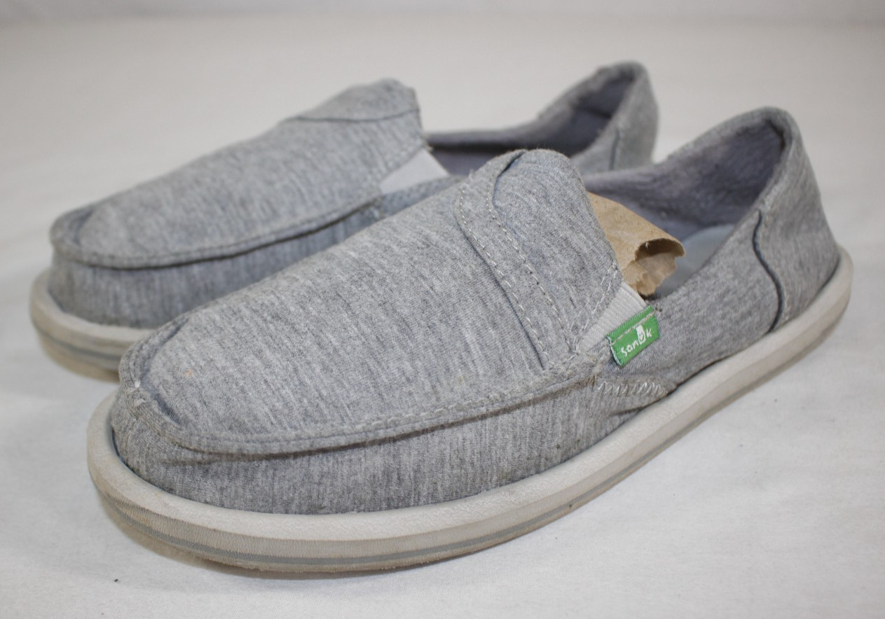 Sanuk Shoes Women’s 8 Pick Pocket Slip On Surfer Gray